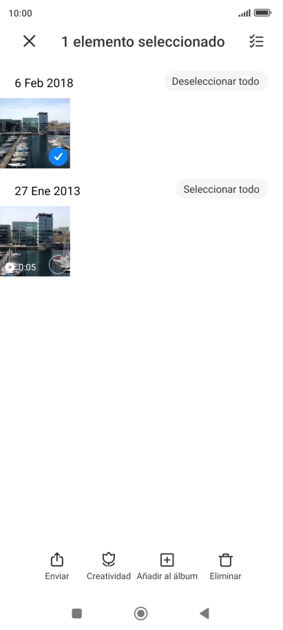 Pulsa el icono de seleccionar todo.