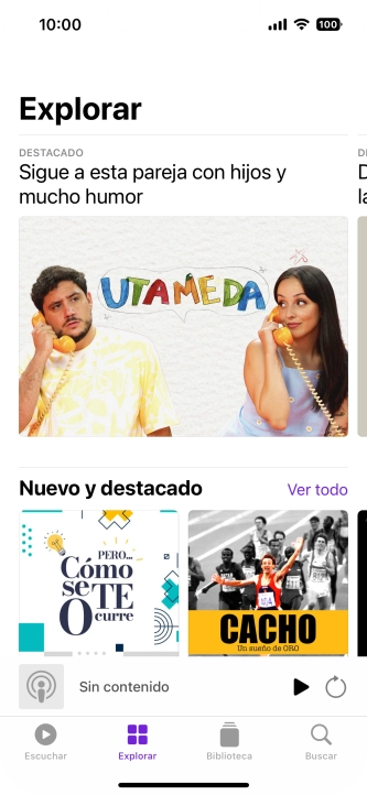 Desliza el dedo hacia arriba desde la parte inferior de la pantalla para terminar y volver a la pantalla de inicio.