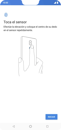 Pulsa INICIAR y sigue las indicaciones de la pantalla para añadir tu huella digital.