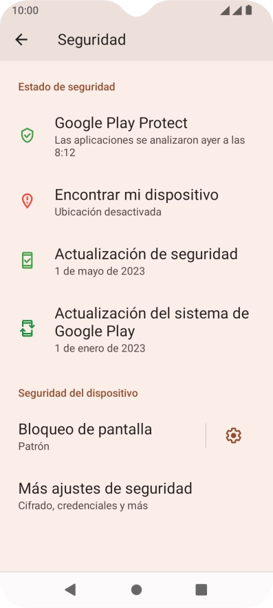 Pulsa Bloqueo de pantalla e introduce el código de seguridad extra que has creado anteriormente.