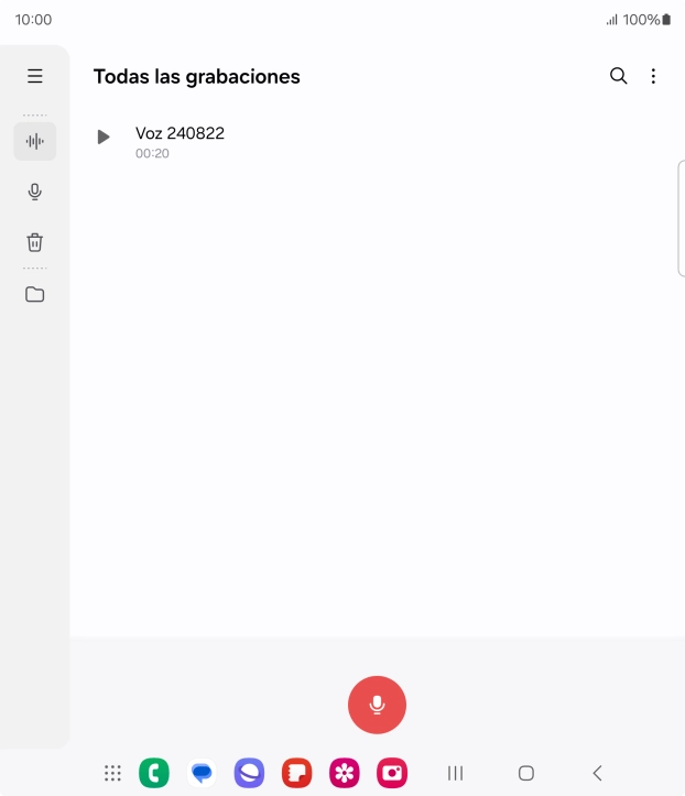 Haz una grabación nueva o abre una grabación ya guardada.