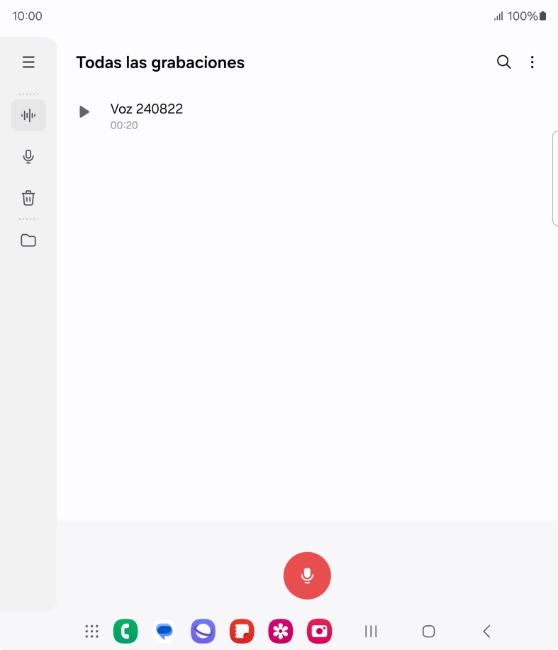 Haz una grabación nueva o abre una grabación ya guardada.