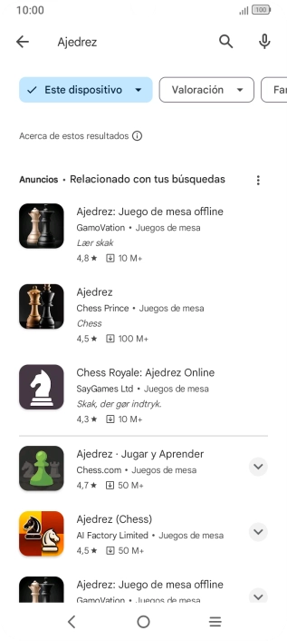 Pulsa la app deseada.