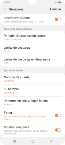 Pulsa Nombre de cuenta.