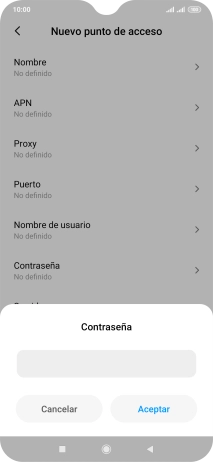 Introduce wap125 y pulsa Aceptar.