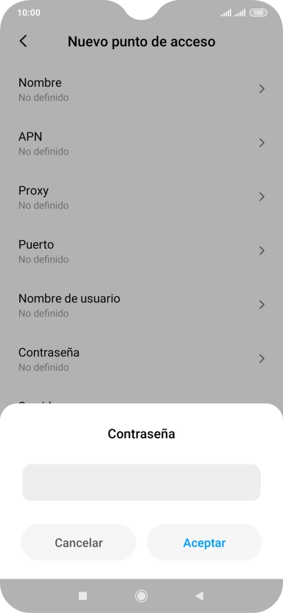 Introduce wap125 y pulsa Aceptar.