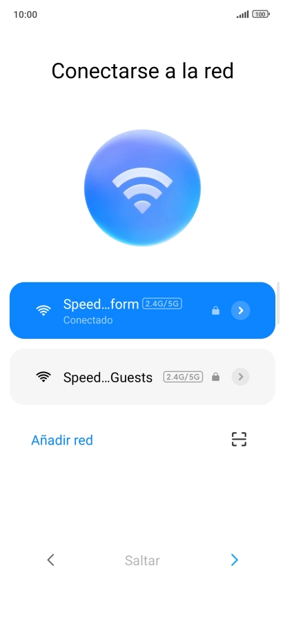 Pulsa la flecha hacia la derecha.
