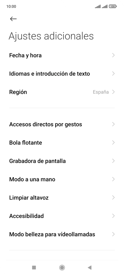 Pulsa Fecha y hora.