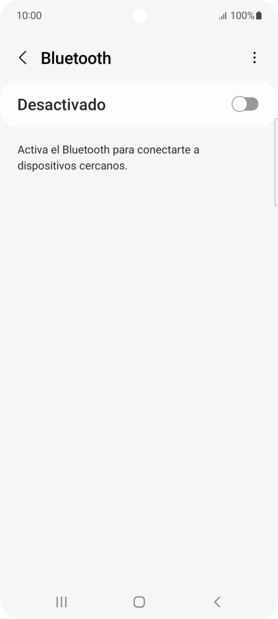 Pulsa el indicador para activar la función.