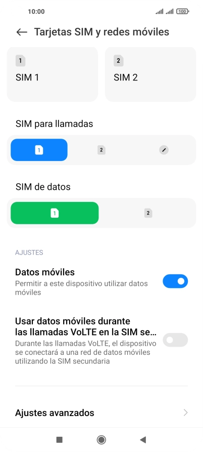 Pulsa Ajustes avanzados.