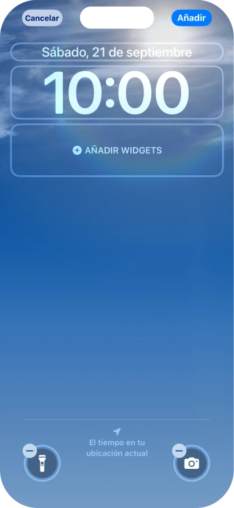 Si deseas personalizar la vista de la fecha en la pantalla de bloqueo, pulsa el widget de la fecha y sigue las indicaciones de la pantalla para seleccionar la vista de widgets deseada.