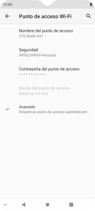 Pulsa Nombre del punto de acceso.