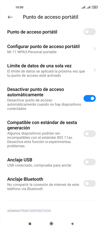 Pulsa el indicador junto a 