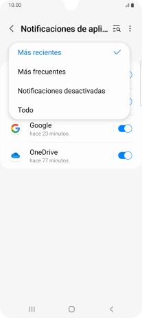 Pulsa el ajuste deseado.