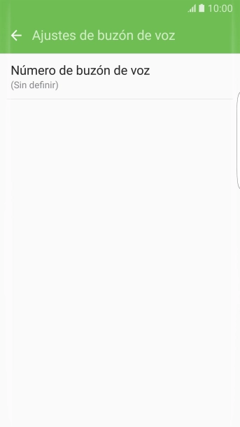 Pulsa Número de buzón de voz.