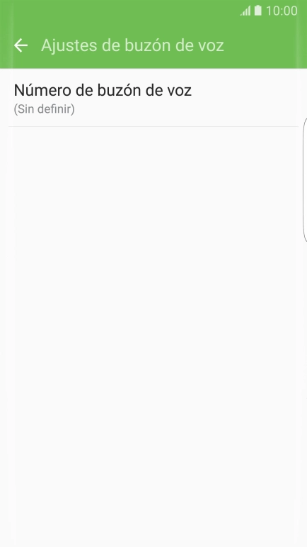 Pulsa Número de buzón de voz.