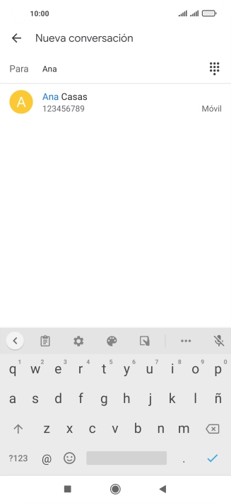 Pulsa el contacto deseado.