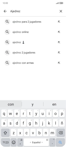 Introduce el nombre del tema o de la app y pulsa el icono de búsqueda.