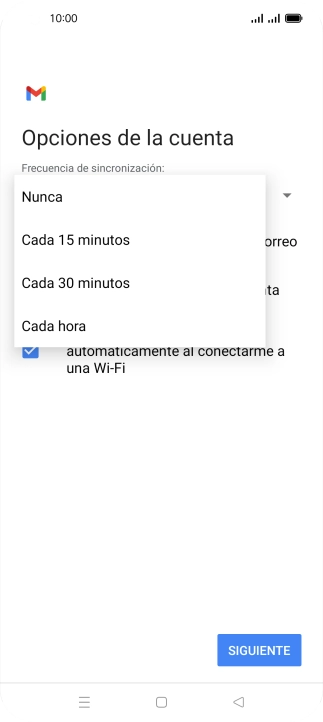 Pulsa el ajuste deseado.