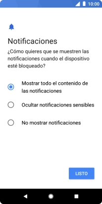 Pulsa el ajuste deseado.