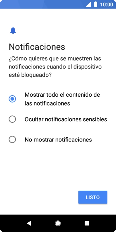Pulsa el ajuste deseado.