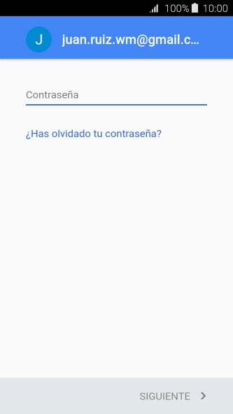 Pulsa en el campo de escritura e introduce la contraseña de tu cuenta de Google.