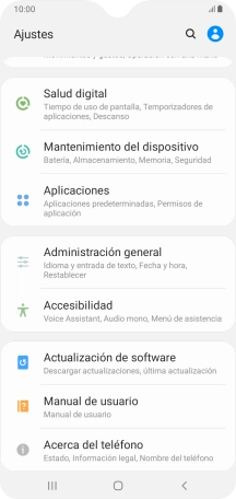 Pulsa Actualización de software.