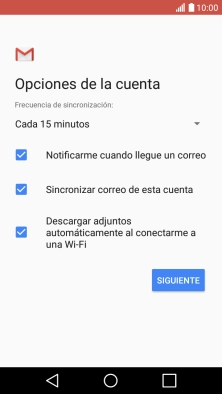 Si aparece en la pantalla esta imagen, tu cuenta de correo electrónico ha sido reconocida y configurada automáticamente. Sigue las indicaciones de la pantalla para introducir más información y terminar la configuración.