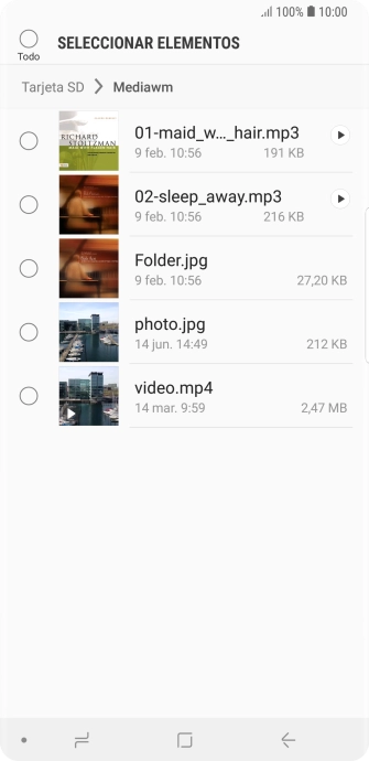 Pulsa el archivo deseado.