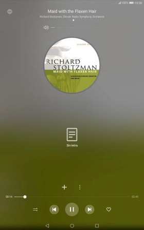 Pulsa la flecha hacia la derecha para ir al archivo de música siguiente.