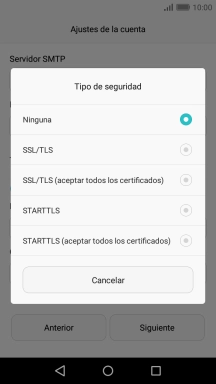 Pulsa Ninguna para desactivar la función.
