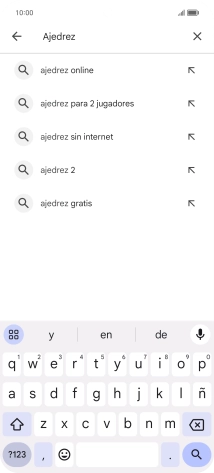 Introduce el nombre del tema o de la app y pulsa el icono de búsqueda.