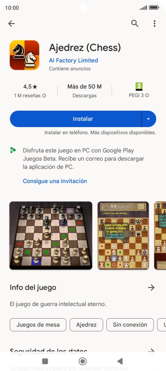 Pulsa Instalar y sigue las indicaciones de la pantalla para instalar la app.