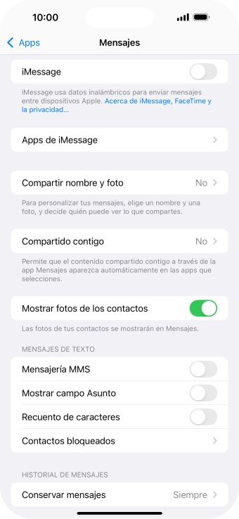 Pulsa el indicador junto a 