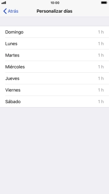 Pulsa los días deseados.