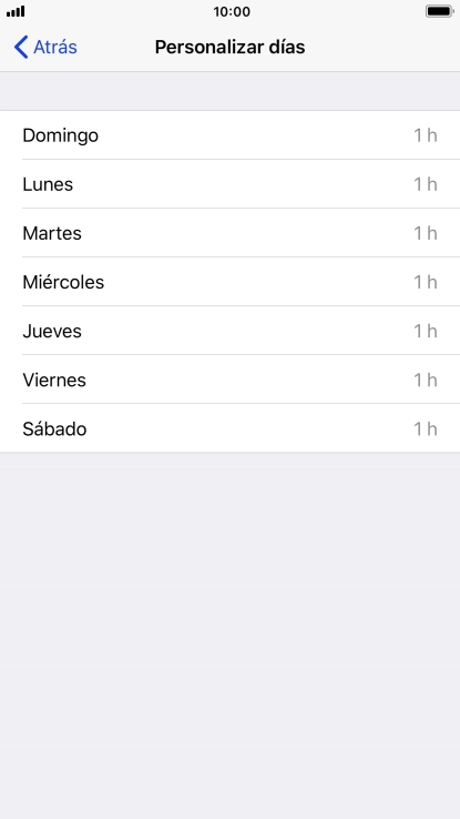 Pulsa los días deseados.