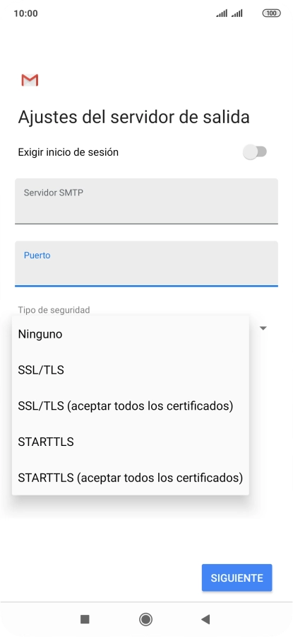Pulsa Ninguno para desactivar la función.