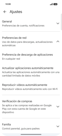 Pulsa Actualizar aplicaciones automáticamente.