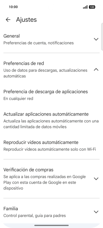 Pulsa Actualizar aplicaciones automáticamente.