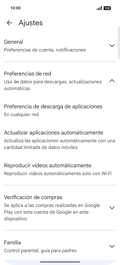 Pulsa Actualizar aplicaciones automáticamente.