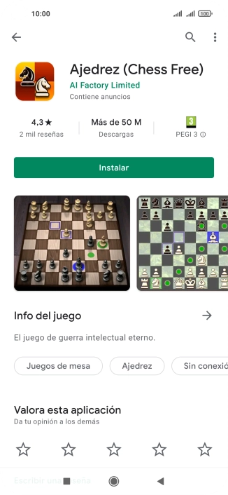 Pulsa Instalar y sigue las indicaciones de la pantalla para instalar la app.