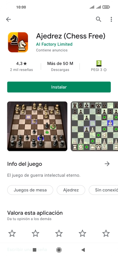 Pulsa Instalar y sigue las indicaciones de la pantalla para instalar la app.