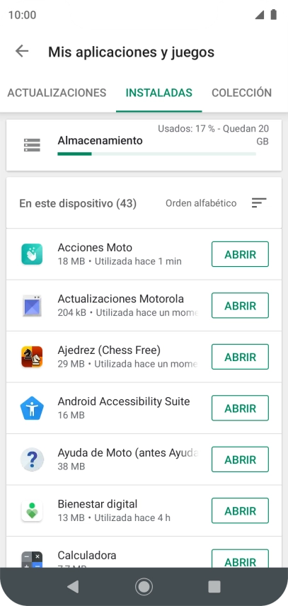 Pulsa la app deseada.
