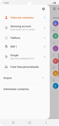 Pulsa Administrar contactos.