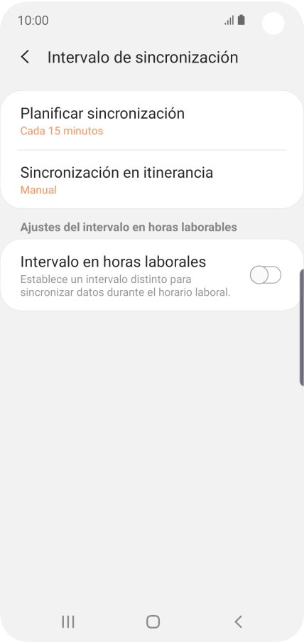 Pulsa Planificar sincronización.