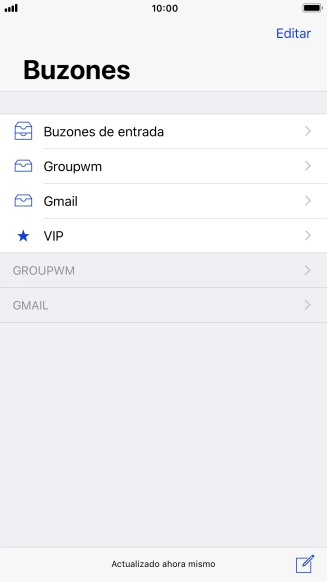 Pulsa la cuenta de correo electrónico deseada.