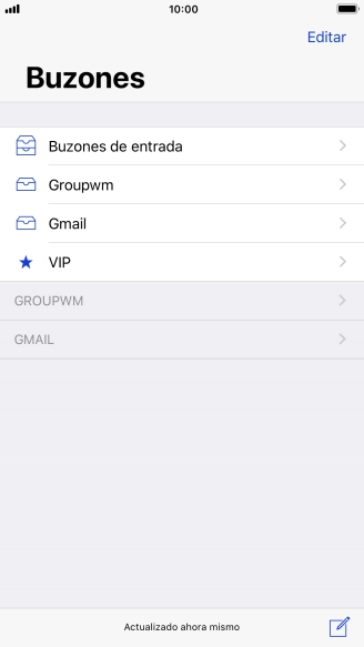 Pulsa la cuenta de correo electrónico deseada.