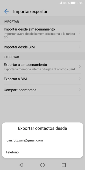 Pulsa Teléfono.