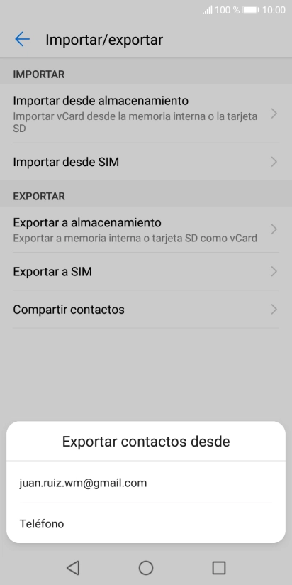 Pulsa Teléfono.