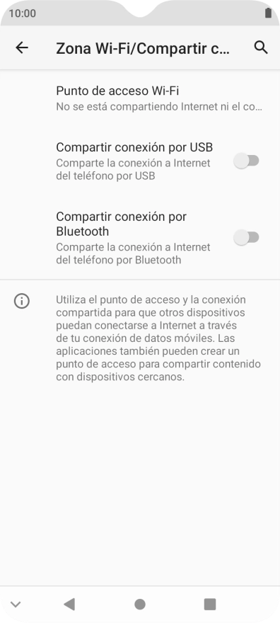 Pulsa Punto de acceso Wi-Fi.